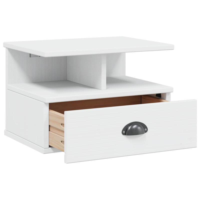 Szafka Nocna Hill Biały 40 x 31 x 27 cm Lite drewno sosnowe