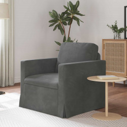 Sofa Ciemnoszary 78 x 78 x 80 cm Aksamit