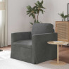 Sofa Ciemnoszary 78 x 78 x 80 cm Aksamit