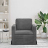 Sofa Ciemnoszary 78 x 78 x 80 cm Aksamit