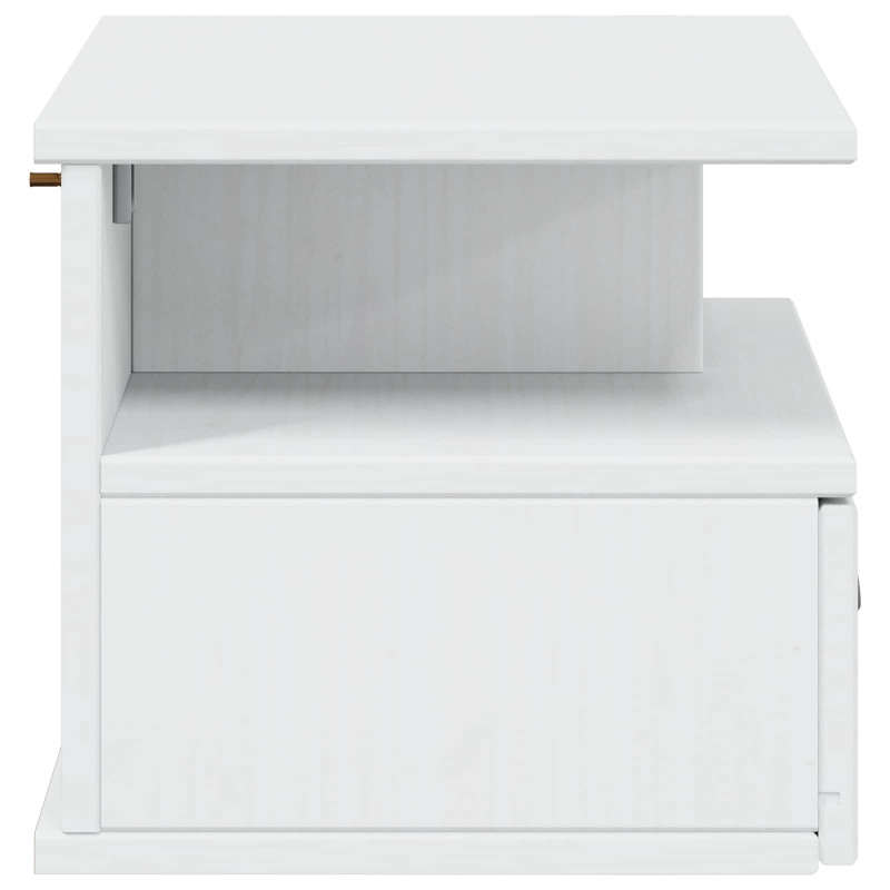 Szafka Nocna Hill Biały 40 x 31 x 27 cm Lite drewno sosnowe