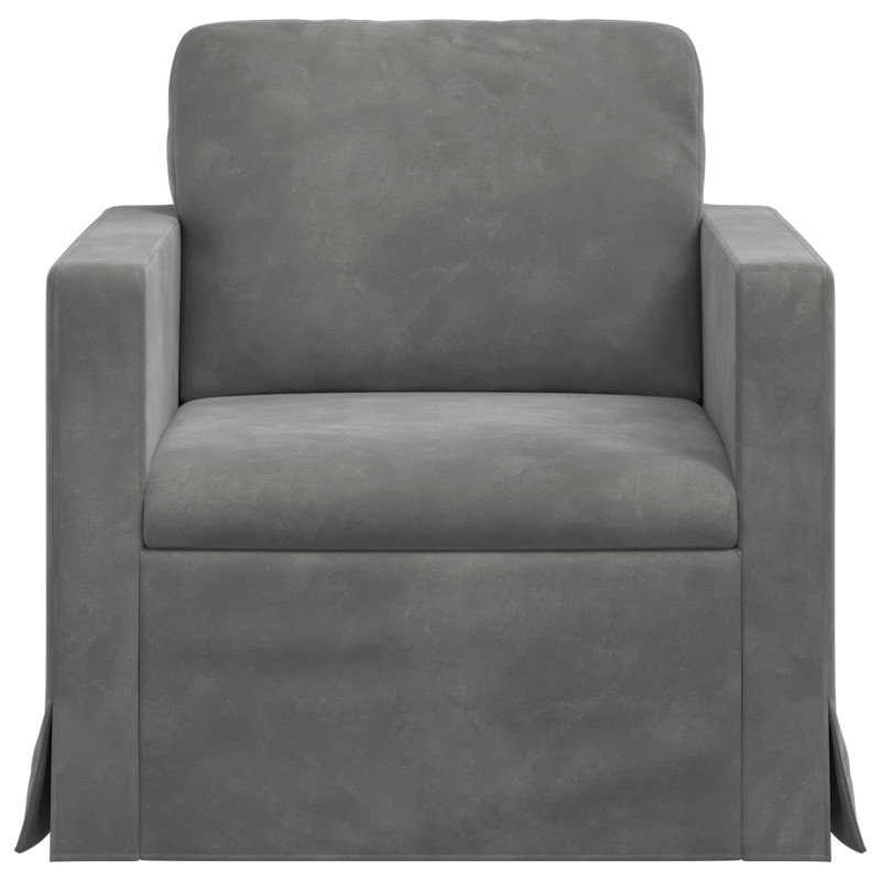 Sofa Ciemnoszary 78 x 78 x 80 cm Aksamit