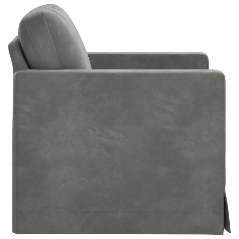 Sofa Ciemnoszary 78 x 78 x 80 cm Aksamit
