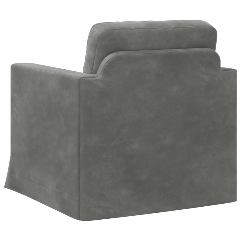 Sofa Ciemnoszary 78 x 78 x 80 cm Aksamit