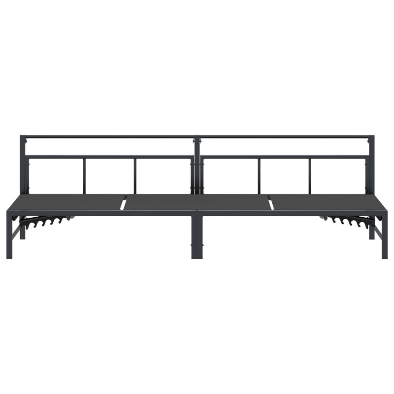 Leżak Czarny 200 x 62 x 59,5 cm Textilene