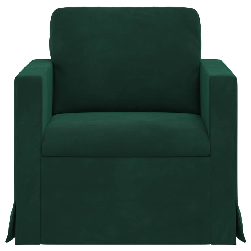 Sofa Ciemna zieleń 78 x 78 x 80 cm Aksamit