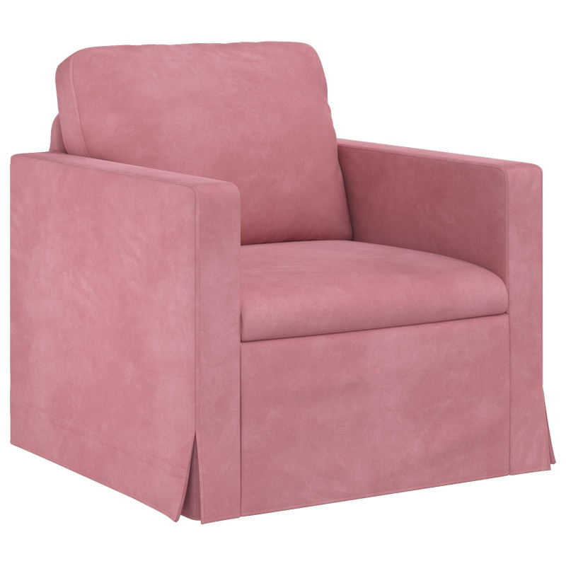 Sofa Różowy 78 x 78 x 80 cm Aksamit