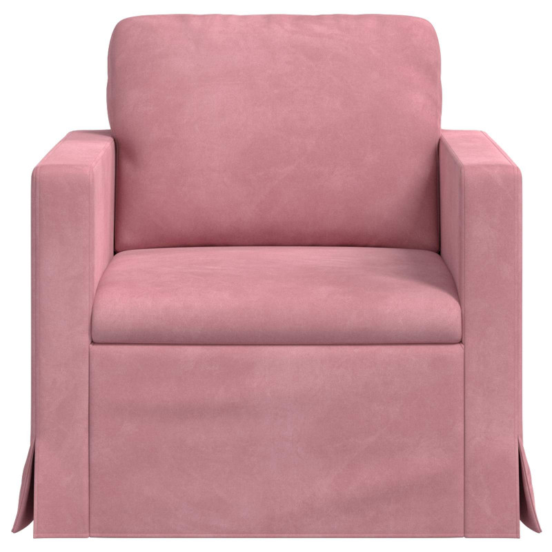 Sofa Różowy 78 x 78 x 80 cm Aksamit