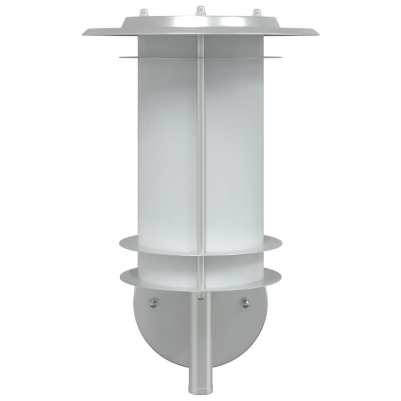 Kinkiety zewnętrzne, 2 szt. srebrne, stal nierdzewna