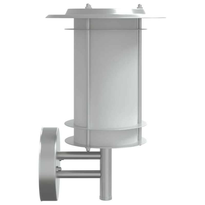 Kinkiety zewnętrzne, 2 szt. srebrne, stal nierdzewna