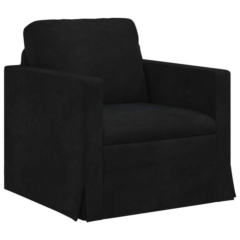 Sofa Czarny 78 x 78 x 80 cm Aksamit