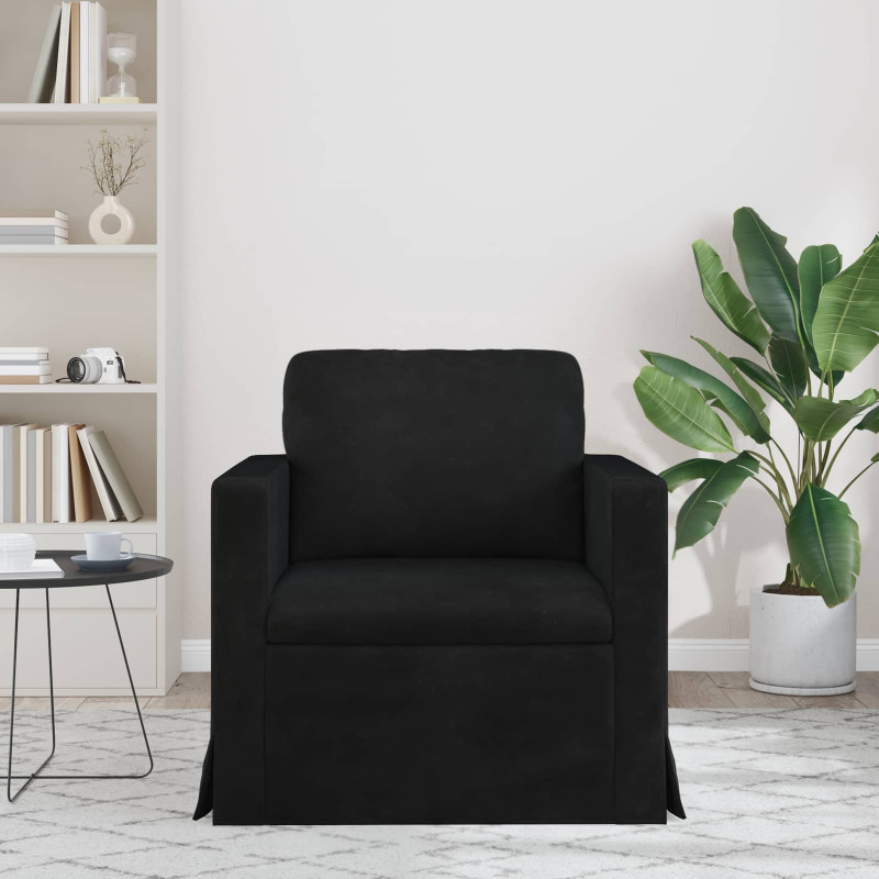 Sofa Czarny 78 x 78 x 80 cm Aksamit