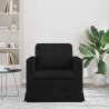 Sofa Czarny 78 x 78 x 80 cm Aksamit
