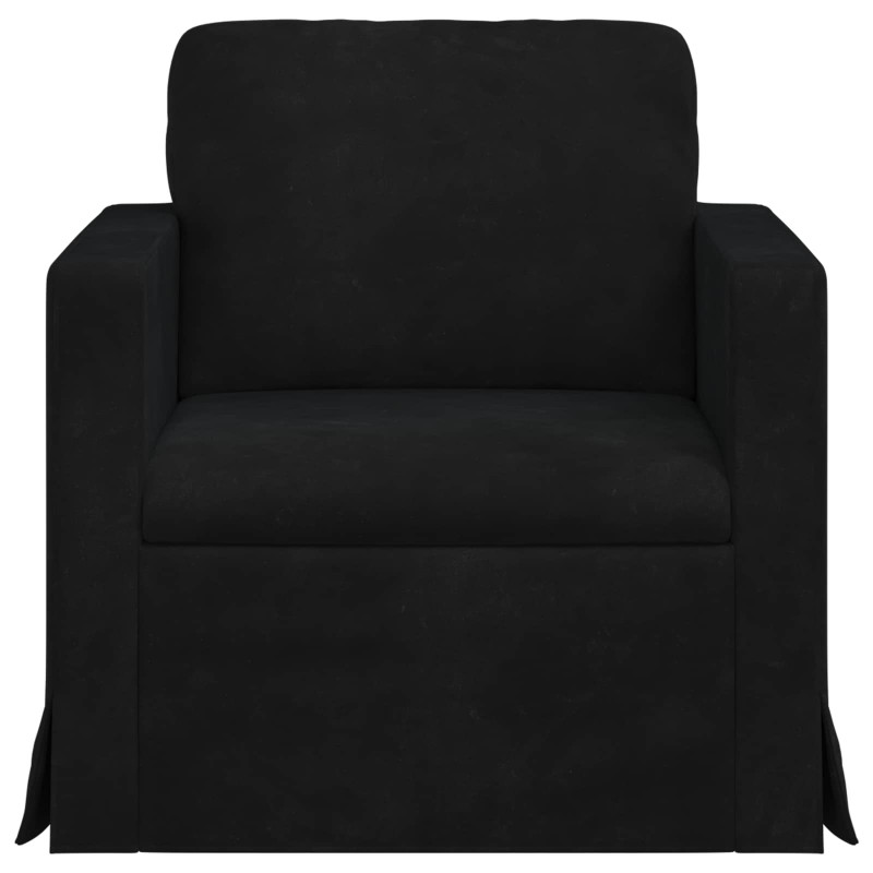 Sofa Czarny 78 x 78 x 80 cm Aksamit