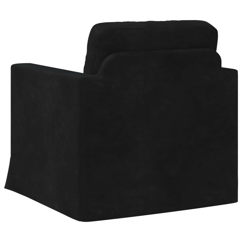 Sofa Czarny 78 x 78 x 80 cm Aksamit