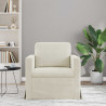 Sofa Kremowy 78 x 78 x 80 cm Aksamit