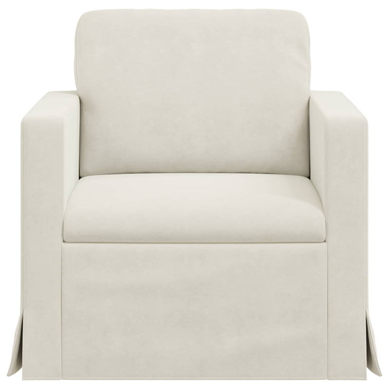 Sofa Kremowy 78 x 78 x 80 cm Aksamit