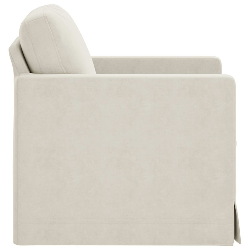 Sofa Kremowy 78 x 78 x 80 cm Aksamit