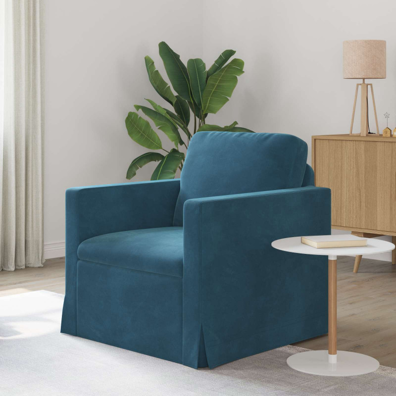 Sofa Niebieski 78 x 78 x 80 cm Aksamit