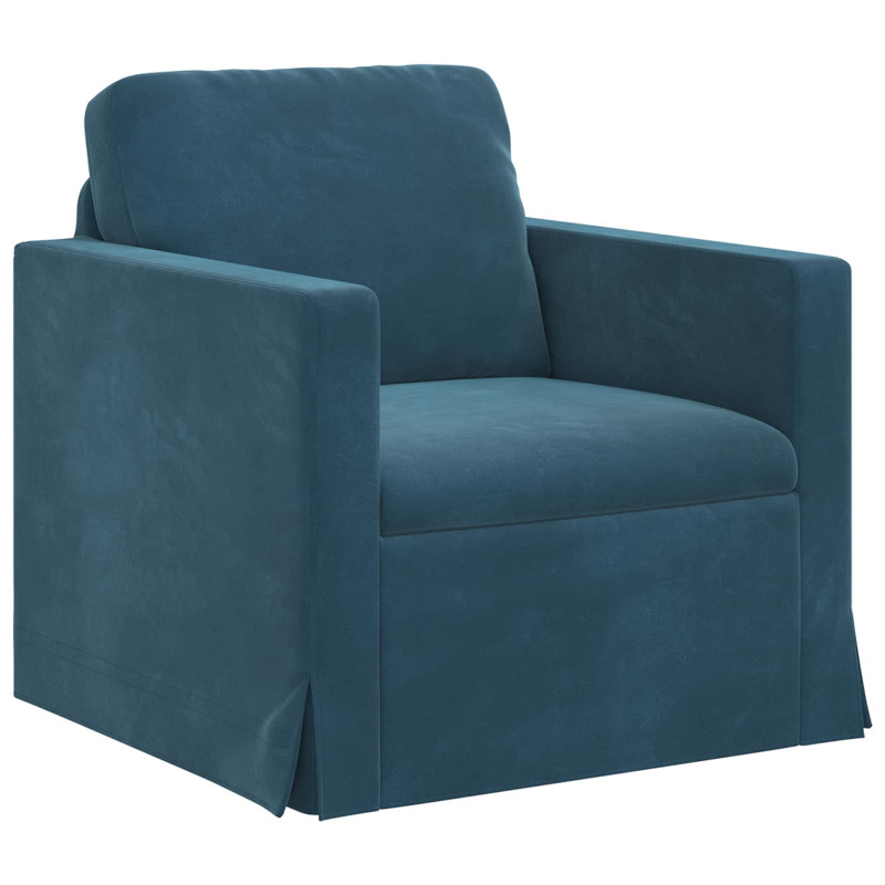 Sofa Niebieski 78 x 78 x 80 cm Aksamit