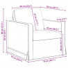Sofa Niebieski 78 x 78 x 80 cm Aksamit