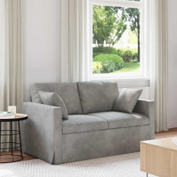 Sofa Jasnoszary 138 x 78 x 80 cm Aksamit