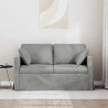 Sofa Jasnoszary 138 x 78 x 80 cm Aksamit