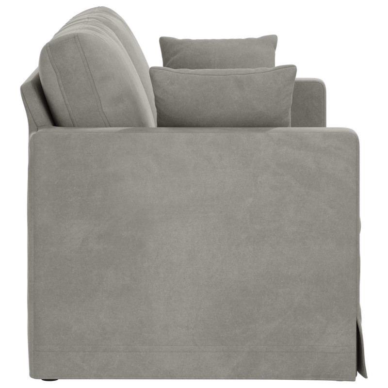 Sofa Jasnoszary 138 x 78 x 80 cm Aksamit