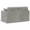 Sofa Jasnoszary 138 x 78 x 80 cm Aksamit