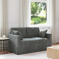 Sofa Ciemnoszary 138 x 78 x 80 cm Aksamit