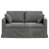 Sofa Ciemnoszary 138 x 78 x 80 cm Aksamit