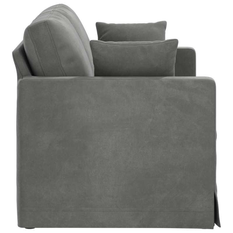 Sofa Ciemnoszary 138 x 78 x 80 cm Aksamit