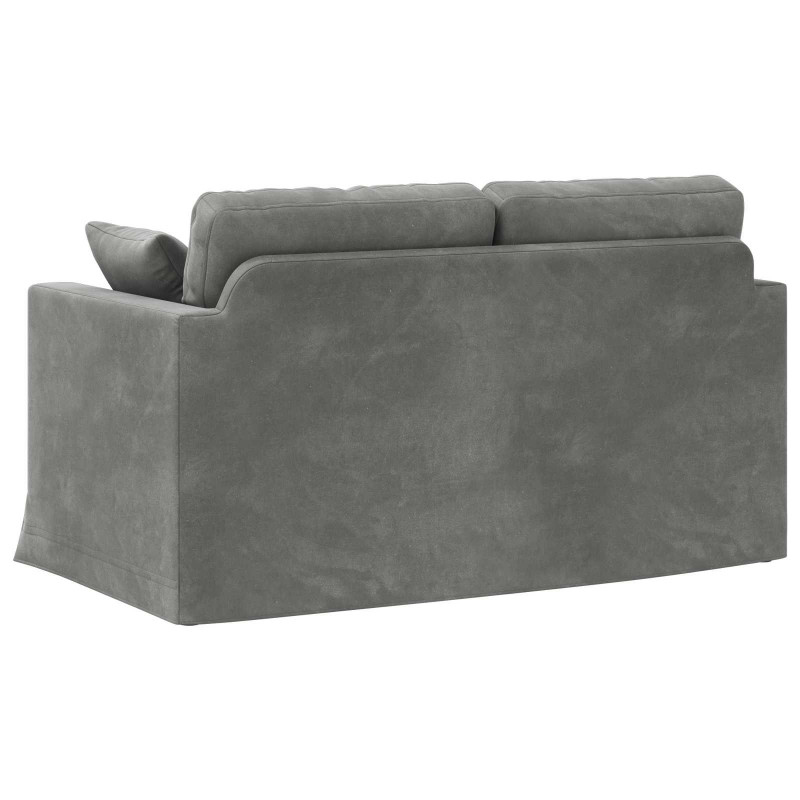Sofa Ciemnoszary 138 x 78 x 80 cm Aksamit