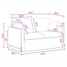 Sofa Ciemnoszary 138 x 78 x 80 cm Aksamit
