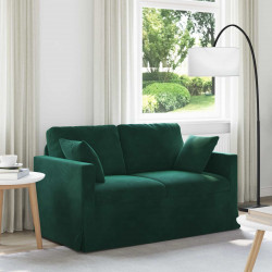 Sofa Ciemna zieleń 138 x 78 x 80 cm Aksamit