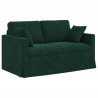 Sofa Ciemna zieleń 138 x 78 x 80 cm Aksamit