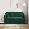 Sofa Ciemna zieleń 138 x 78 x 80 cm Aksamit