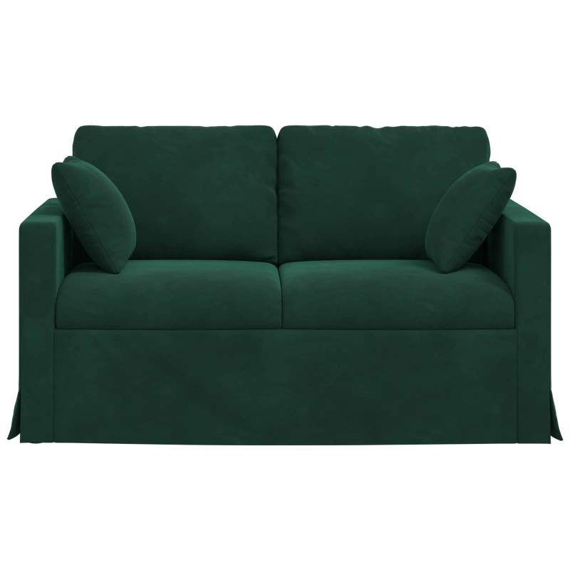 Sofa Ciemna zieleń 138 x 78 x 80 cm Aksamit