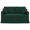 Sofa Ciemna zieleń 138 x 78 x 80 cm Aksamit