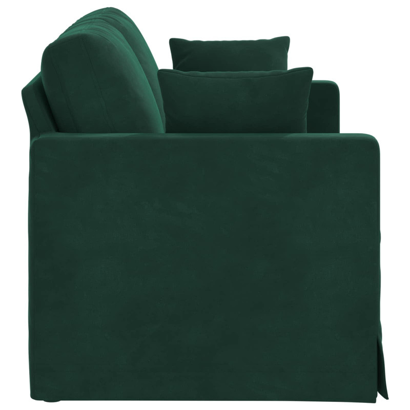 Sofa Ciemna zieleń 138 x 78 x 80 cm Aksamit