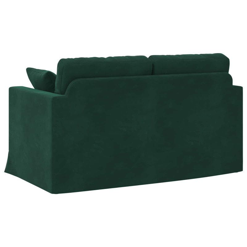Sofa Ciemna zieleń 138 x 78 x 80 cm Aksamit