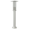 Lampa ogrodowa na słupku, srebrna, 60 cm, stal nierdzewna