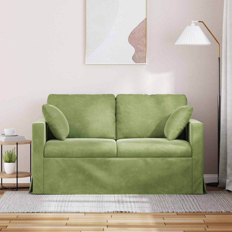 Sofa Jasnozielony 138 x 78 x 80 cm Aksamit