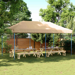 Namiot Imprezowy Beżowy 292 x 580 x 315 cm Materiał Oxford