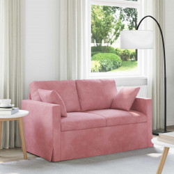 Sofa Różowy 138 x 78 x 80 cm Aksamit