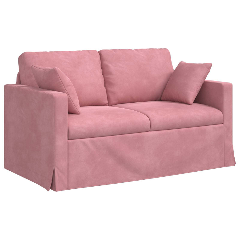 Sofa Różowy 138 x 78 x 80 cm Aksamit