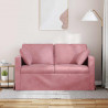 Sofa Różowy 138 x 78 x 80 cm Aksamit