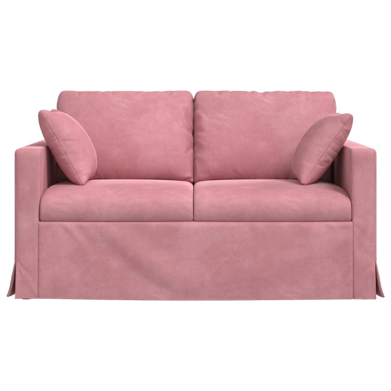 Sofa Różowy 138 x 78 x 80 cm Aksamit