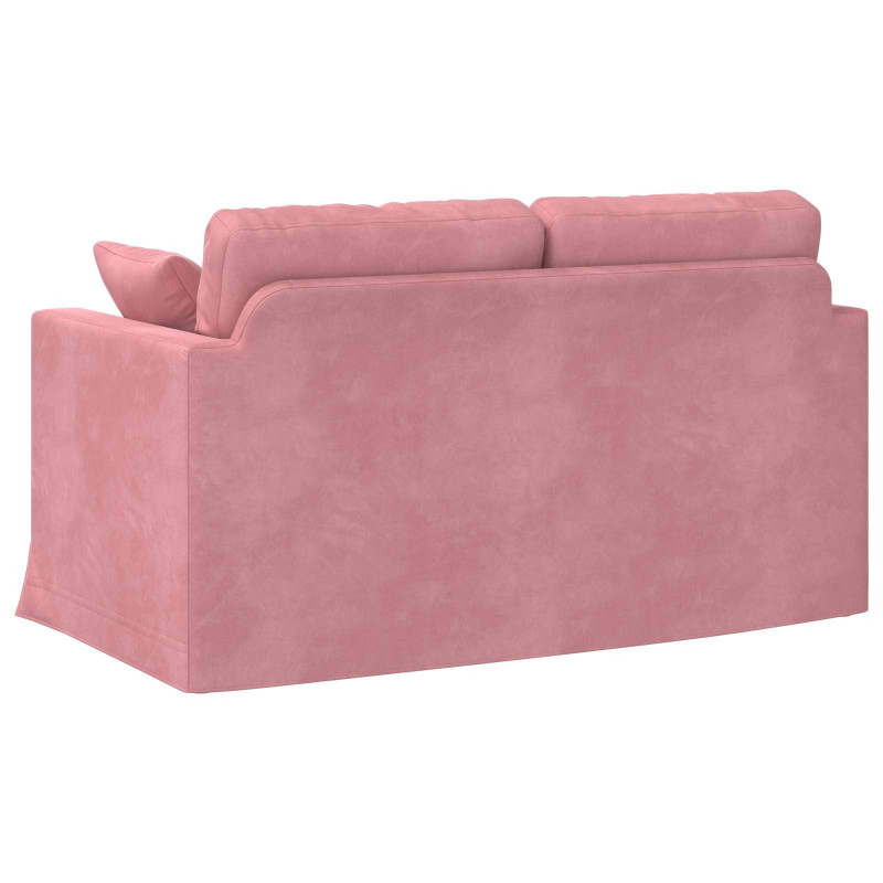 Sofa Różowy 138 x 78 x 80 cm Aksamit