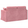 Sofa Różowy 138 x 78 x 80 cm Aksamit